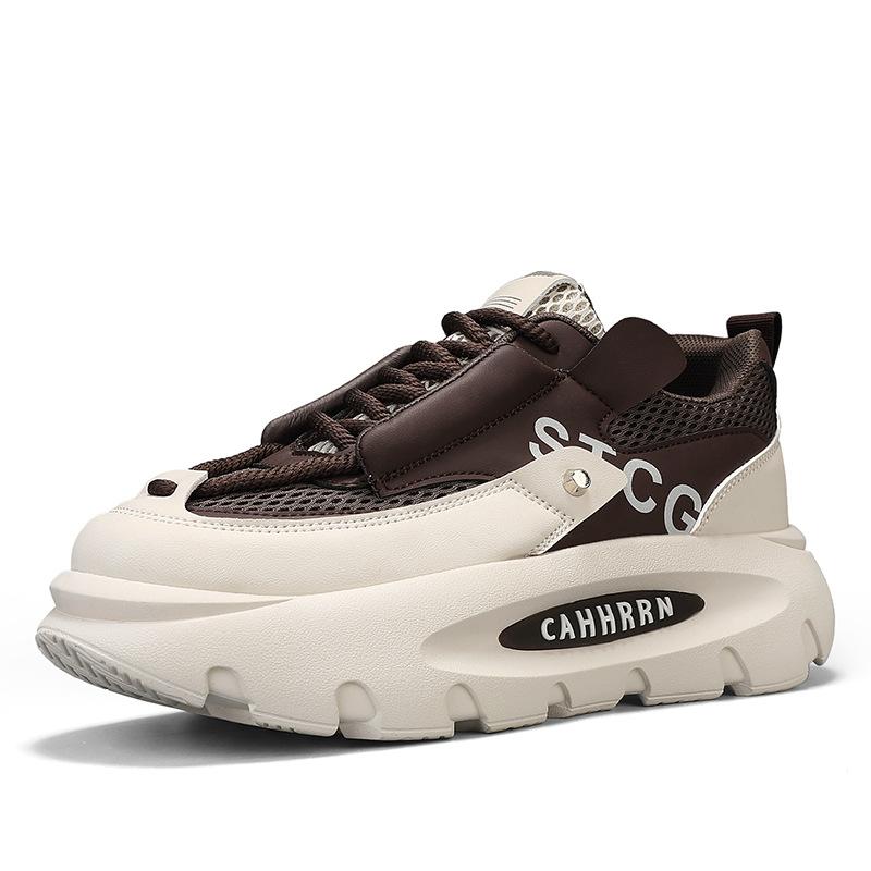 

Men s shoes spring new casual sports shoes men s summer retro mesh breathable platform dad shoes trendy shoes 44