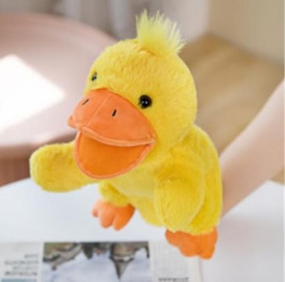Puppet Puppet Puppet Doll Hand puppet Finger puppet Ventriloquist doll Mouth moves Duck Domestic duck Bird (Duck)