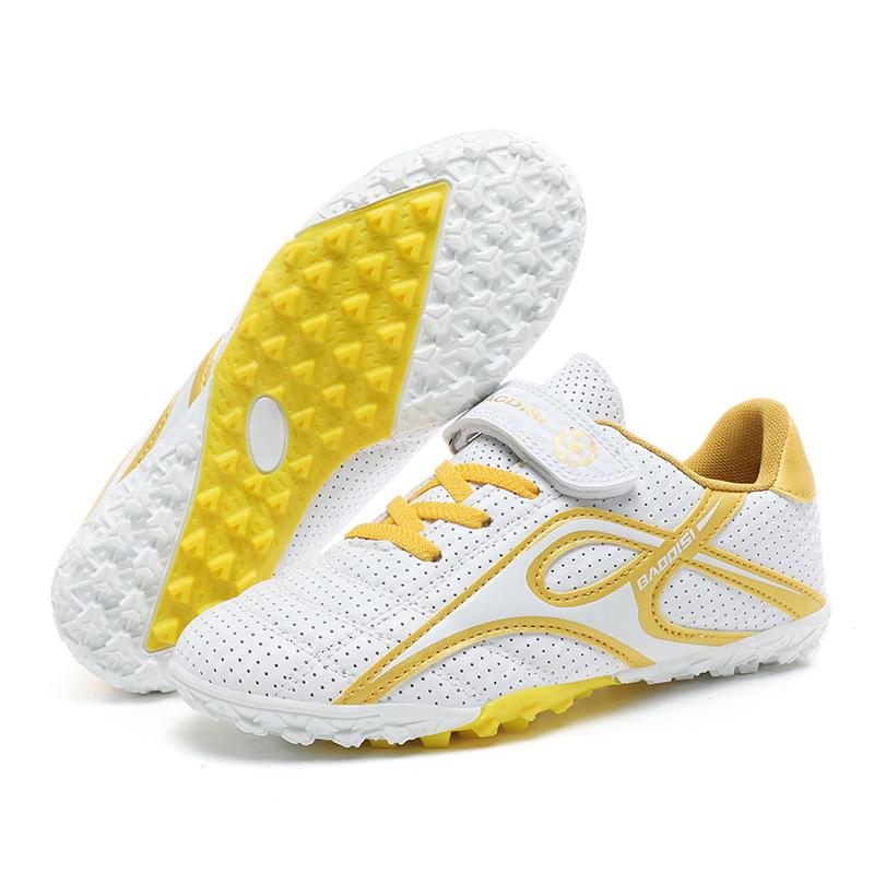 Scarpe da Calcio per Studenti con Tacchetti Velcro Magico Facili da Indossare Antiscivolo Scarpe Sportive da Allenamento e Competizione per Ragazzi e Ragazze