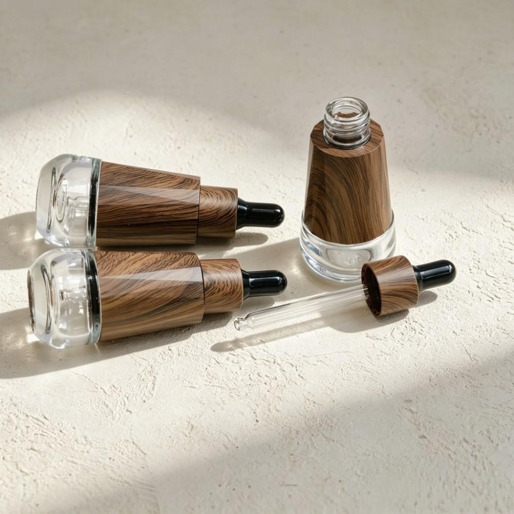 30ml Glas-Tropfflasche Umweltfreundlicher Kosmetikbehälter Flaschen für ätherische Öle Gesichtsserum