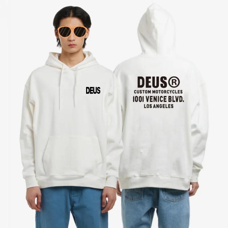 Men And Women Sweatshirt Letter Print Hooded DEUS EX MACHINA Pullovers Korean Fashion Loose Casual Hoodies Pullover Clothing BMX