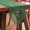 1Pc Warp Knitted Lace Fringe Red White Beige Lace Tassel Table Flag for Home Decoration, Wedding Party Table Flag Decoration