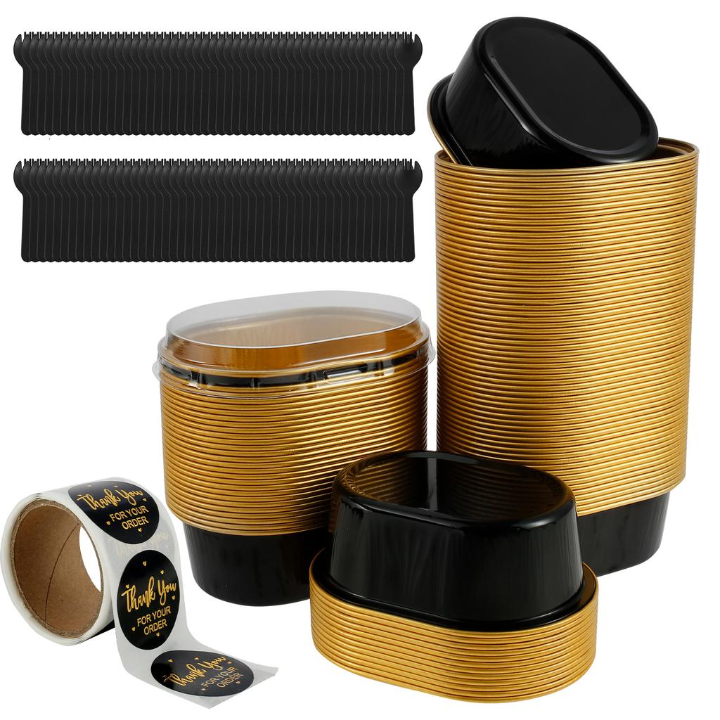 Aluminum Foil Mini Cake Pans Cupcake Liners Loaf Baking Trays Disposable Muffin Pan Cake Mold Wedding Birthday Party Supplies