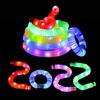 Fidget Pipe Toy Flexible DIY Stretchable Colorful Glowing Tube Relieve Boredom Adjustable LED Telescopic Tube