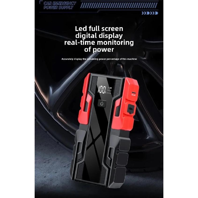 12V Portable Car Jump Starter: 99800mAh Large Capacity Lithium Booster for 8.0L Gas & 5.5L Diesel Engines