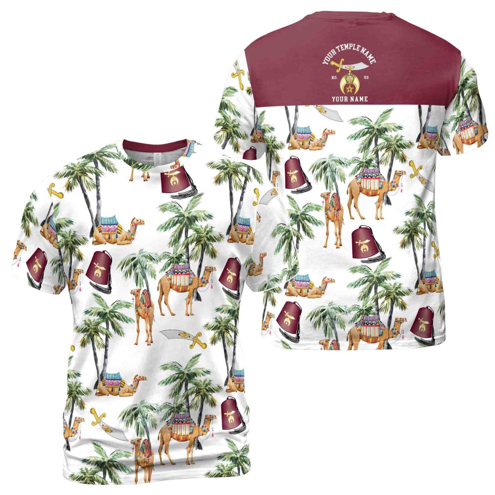 Personalized Noble Shriner Palm Tree With Camel Arabic Men s T-shirt S-5XL XXXXL