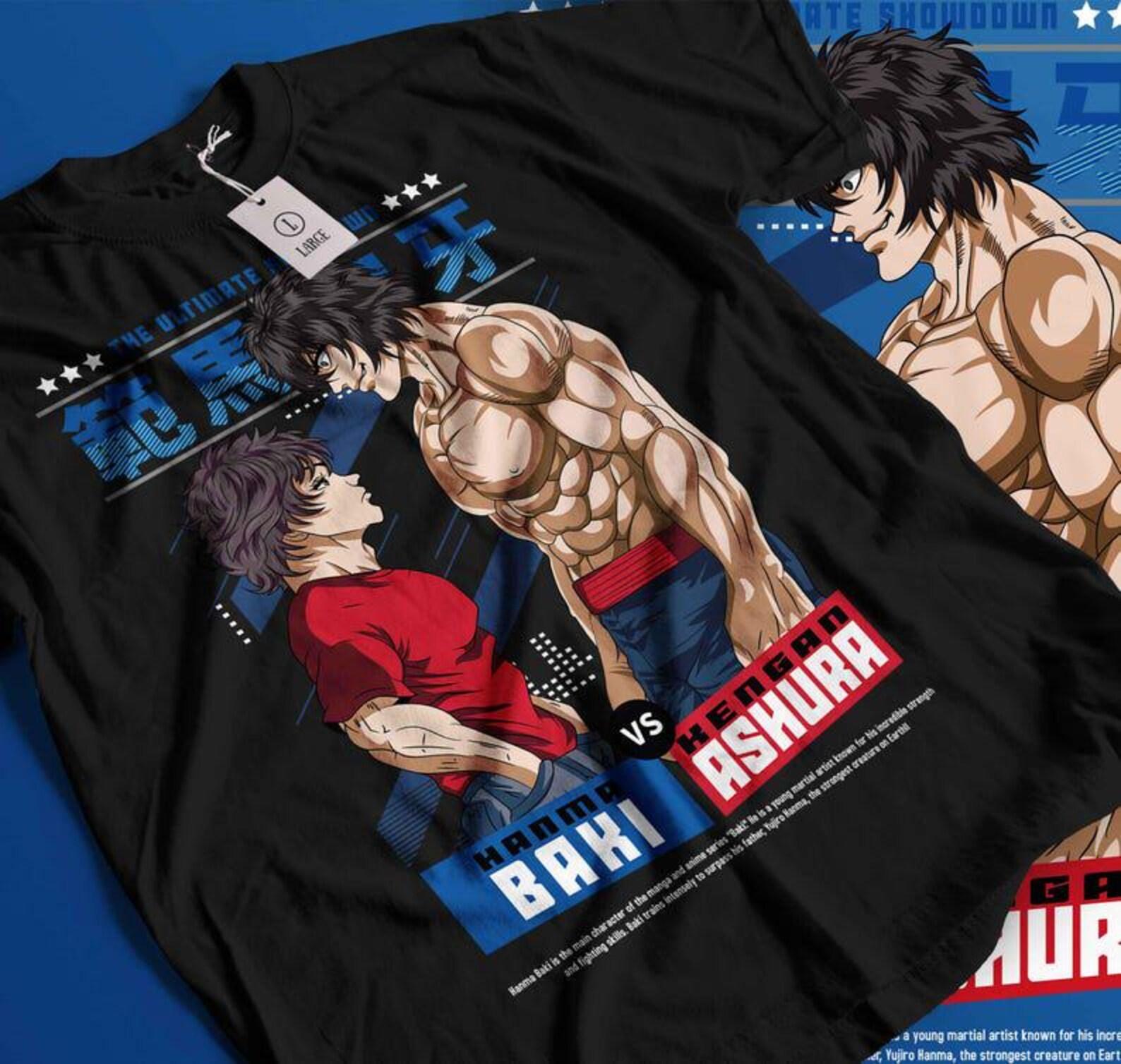 JACK HANMA Shirt, Baki Hanma Series Anime T-Shirt,Baki the Grappler Shirt, Manga Yujiro Hanma Baki Boxing Tees, Anime Shirt, Jack Hanma tee 4XL