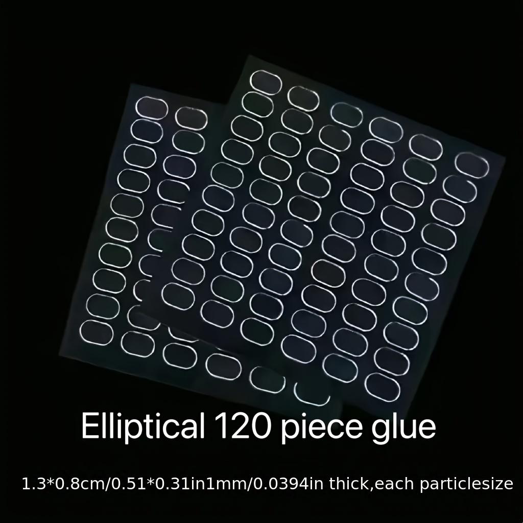 Seamless Dual-Sided Adhesive Tape, Transparent Oval Shape for Figurines & Display Boxes - Non-Slip Acrylic Stickers for Desk Organization