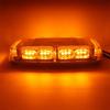 Ceiling-Mounted High Brightness Red & Blue Strobe Warning Light, Magnetic, 12V, 36 LEDs, Short Row for Cars