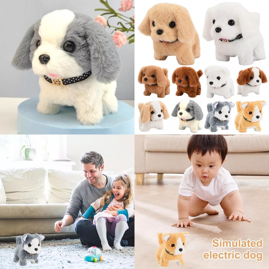 Electronic Robot Dog Walking Barking Tail Wagging Puppy Dog Plush Toy Gift Kids