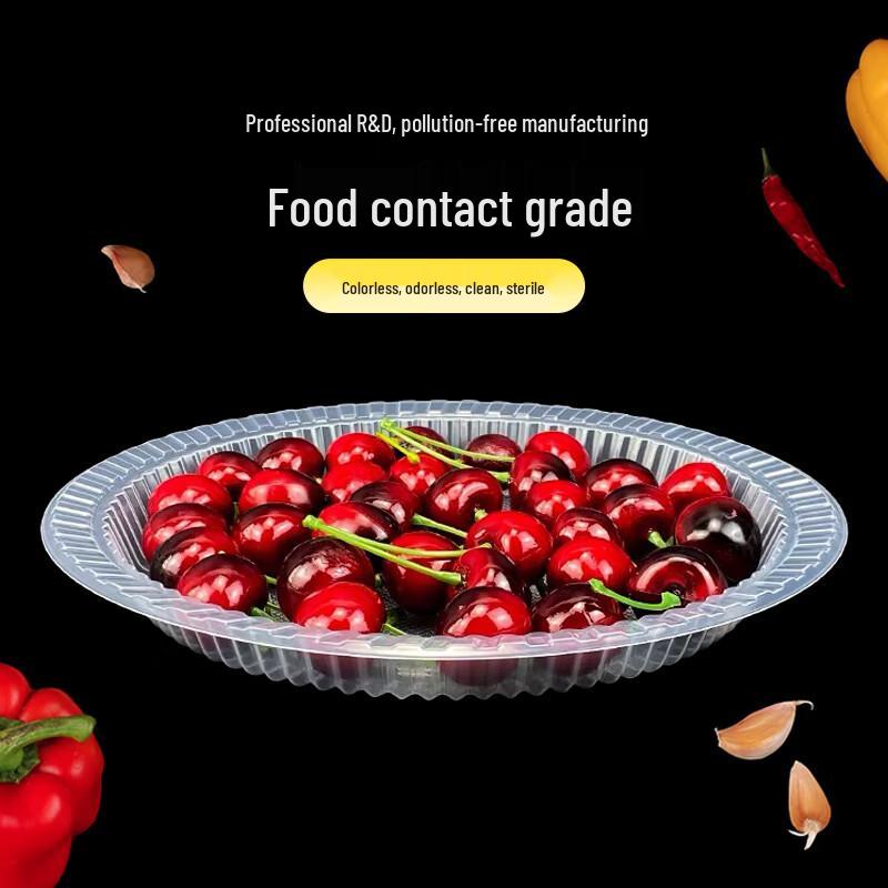 Weilaixing Disposable 10-Inch Hard Transparent Round Plates