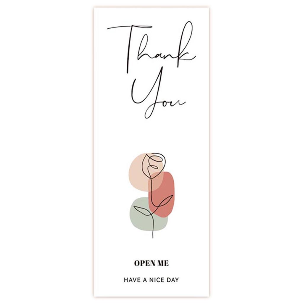 50 White Thank You Stickers - Gift Box Sealing & Packaging Labels for Takeout