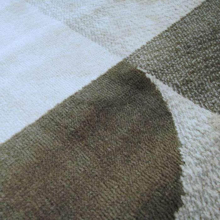 Tapis salon motifs arcs de cercle carrés gris, jaune crème 160x230