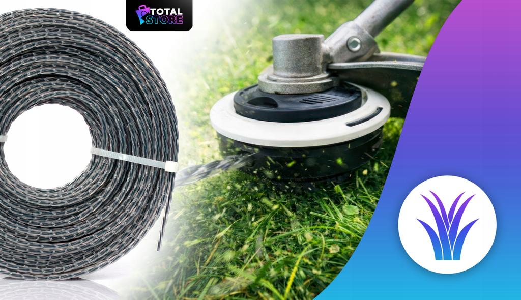Zesílené řezací lanko 3,0 mm 50 m Kroucené pro křovinořez vyžínač sekání trávy