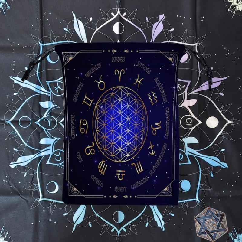 Drawstring Pouch Bag Divinations Tarots Bag Game Dices Oracles Cards Stored Bag