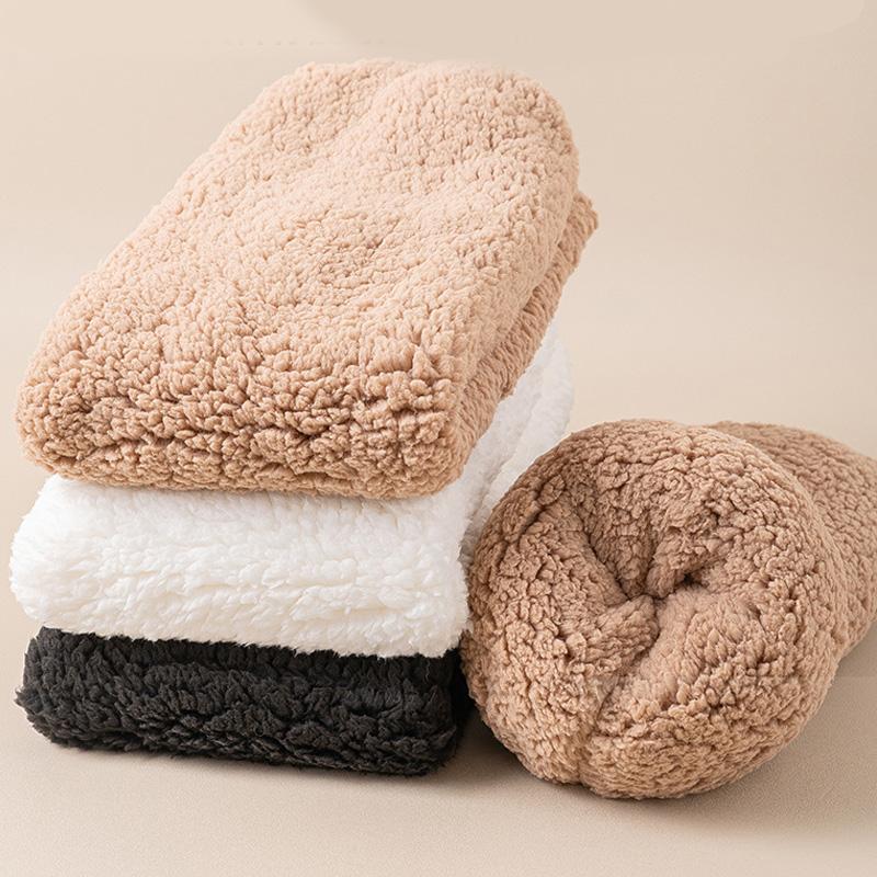 1Pc Sock Covers Warm Plush Comfortable High-top Soft Coral Fleece Thicken Knee Pad