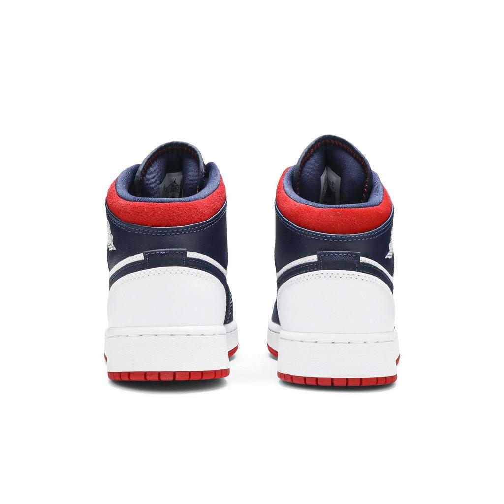 Air Jordan 1 Mid Grade School 'USA Olympic' (Unisex) Kids' Basketball Shoes BQ6931 104