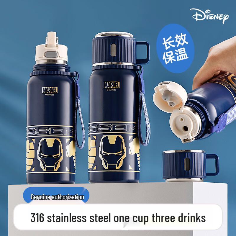 Disney 316 Stainless Steel 580ML Kids Triple-Drink Insulated Water Bottle