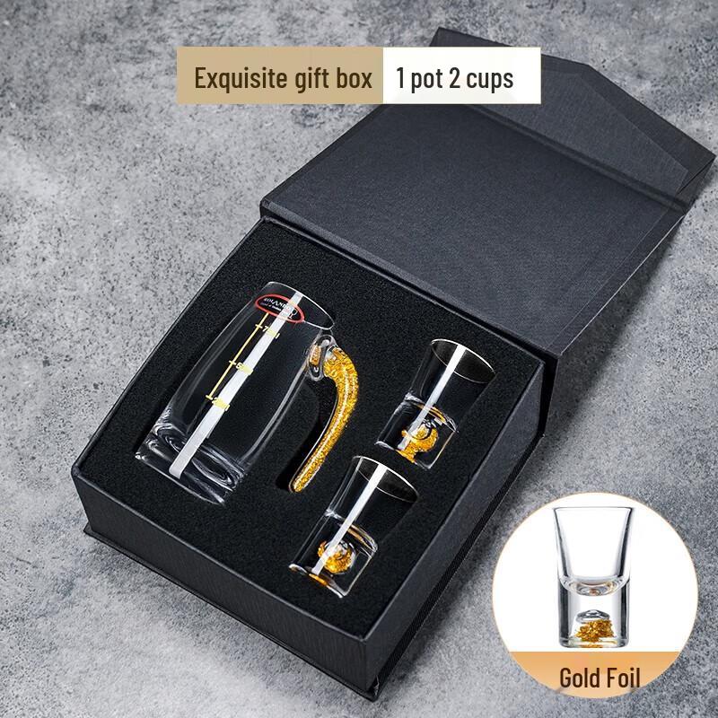 Набор хрустальных декантеров для байцзю Rolando с золотым листом