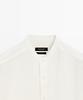 Masimodutti 100% Linen Stand Collar Shirt