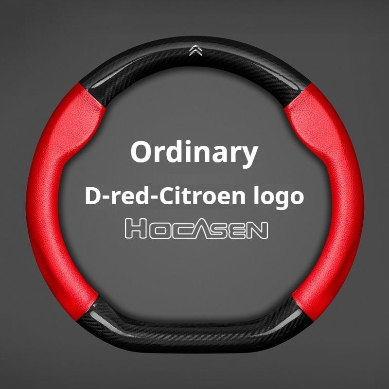 Kohlefaser-Leder-Lenkradabdeckung Für Citroen C1 C2 C3 C4 C5 C6 C4L Berlingo Picasso Aircross Sega Ely See Zubehör aik256