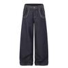 Relaxed Fit Wide Leg Denim Jeans Men Women - Classic Straight Cut Washed Cotton Streetwear Style Plus Size S-XXL