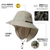 Safari Hat for Adventure Foldable Boonie Stylish Fishing UV Military Sun Detachable Chin Wide Suitable for and Outdoor Golf [TOP-EX] Men, Hat, Hat,