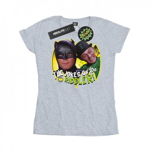 

DC Comics Womens/Ladies Batman TV Series The Riddler Joke Cotton T-Shirt білий