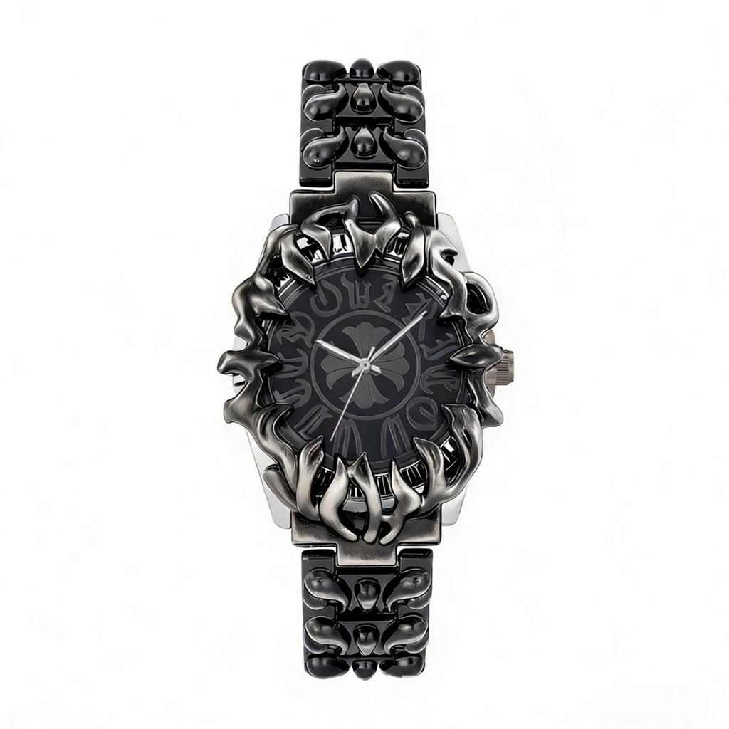 Mænd Kloformet Kvarts Ur Retro Romertal Urskive Legeret Stål Armbånd Mode Vandtæt Armbåndsur Gave Til Mænd