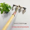 Triangular Tooth Steel Blade Rake for Weeding, Planting, and Land Clearing
