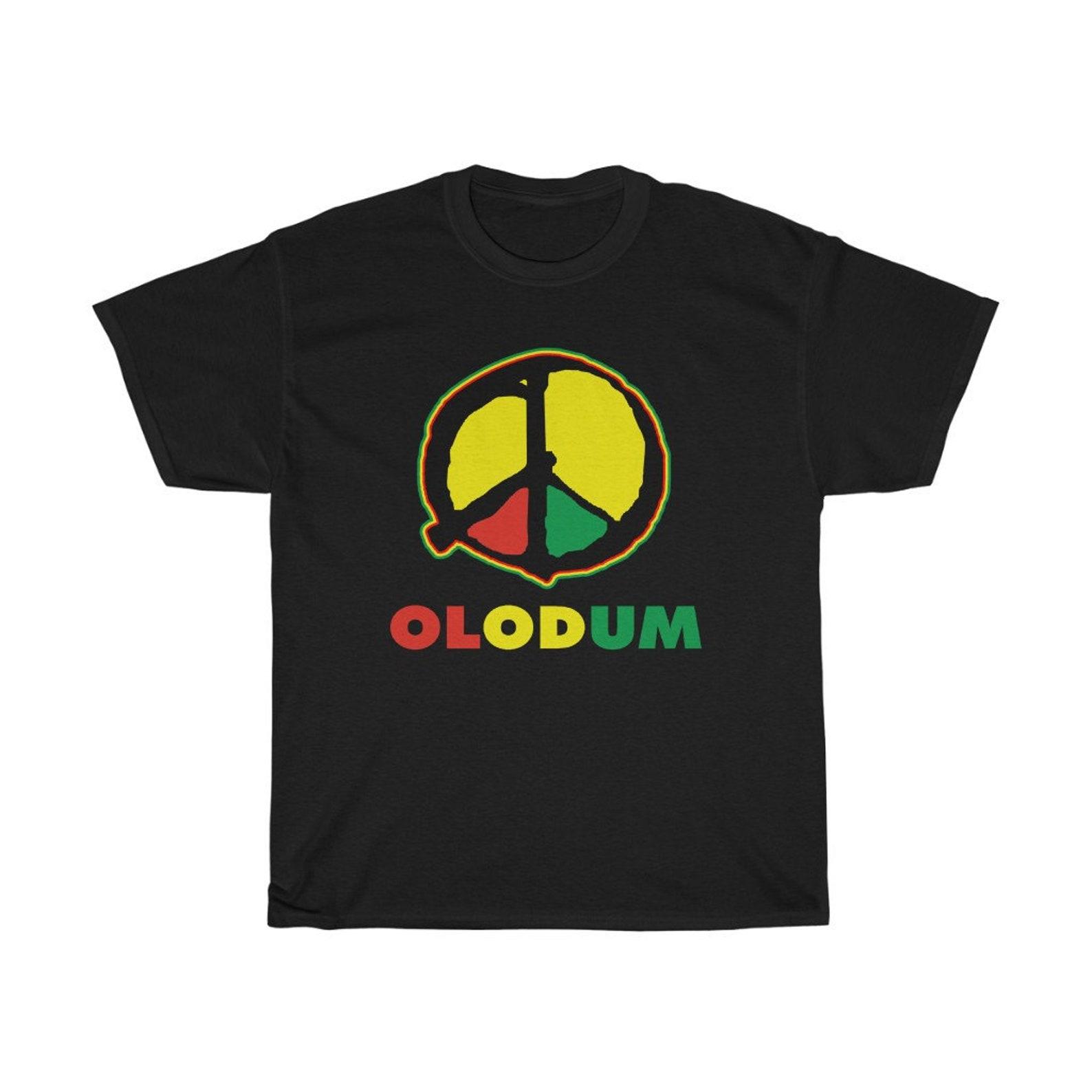 Olodum Brazilian Music Festival Peace Logo Symbol Navy Black T-Shirt Size S to 5XL 3XL