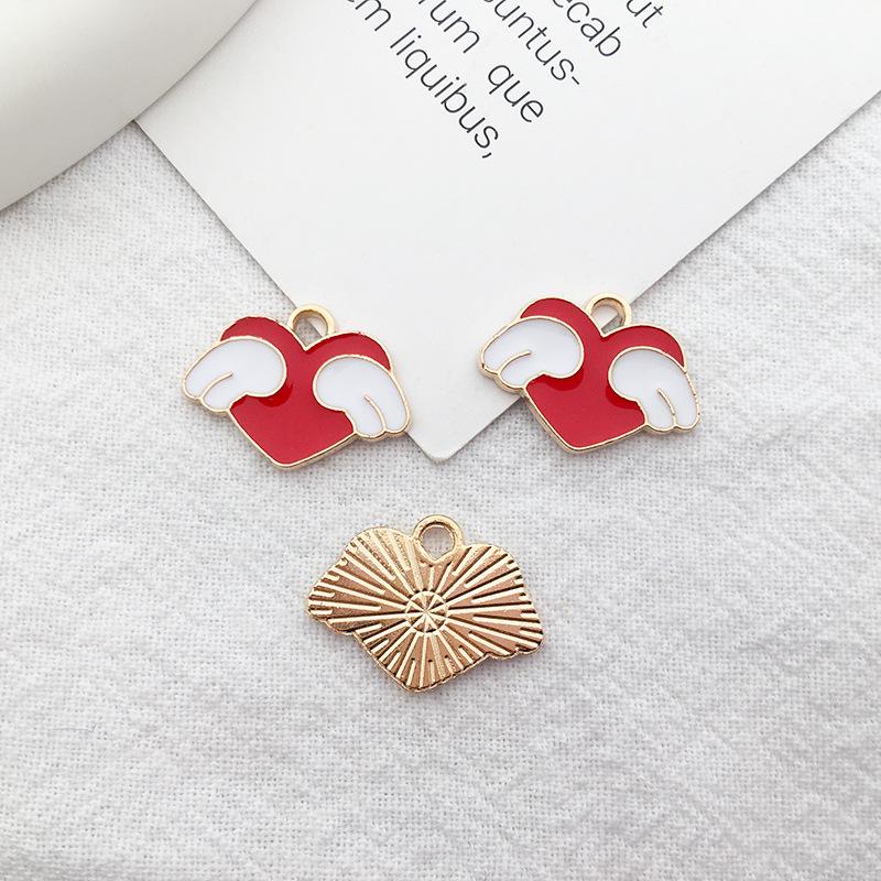 

Heart Wings Alloy Drip Oil DIY Pendant for Handmade Earrings