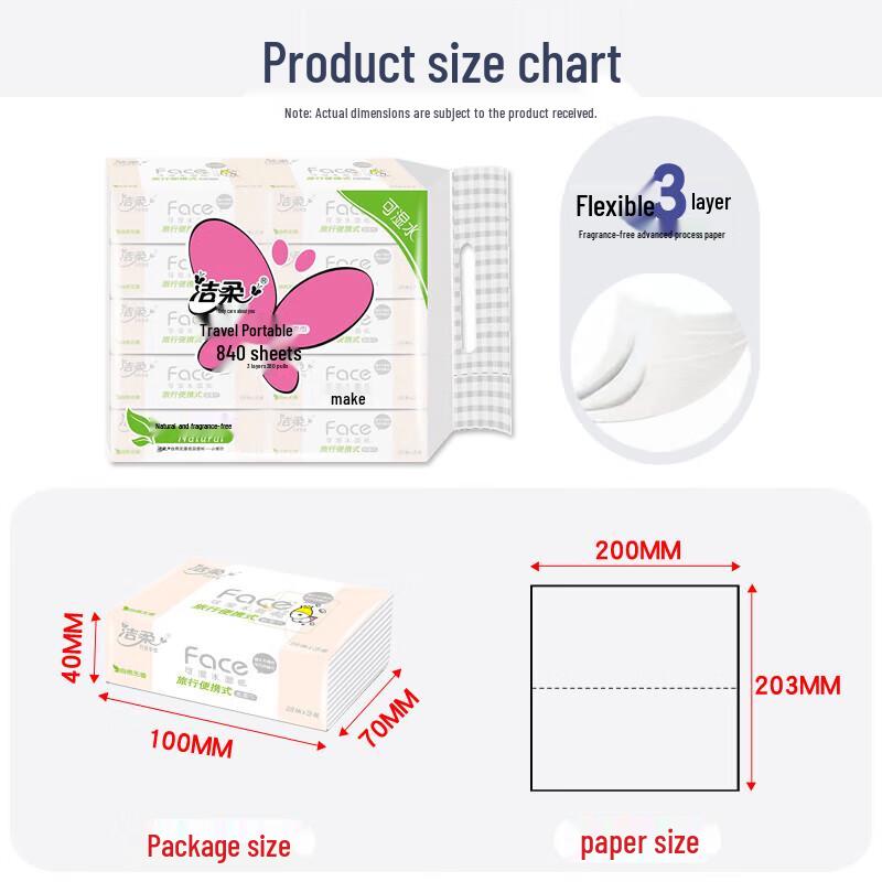 Jie Rou 3-Ply Soft Pack Facial Tissue