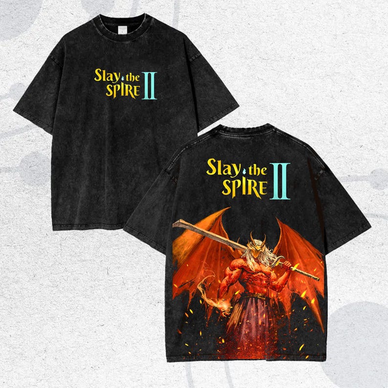 Slay the Spire II Praná trička 2026 Nový model osobnost Oblečení tričko Celoroční oblečení Retro móda Vintage Volné dárek vysoká kvalita Prodyšné