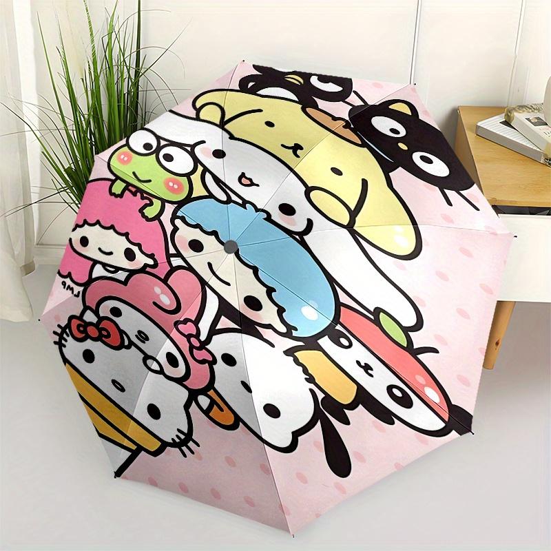 

Sanrio characters Automatic Opening and Closing Parasol Compact Travel Umbrella with 8 Ribs for Women and Men Ideal Birthday/Christmas Gift,