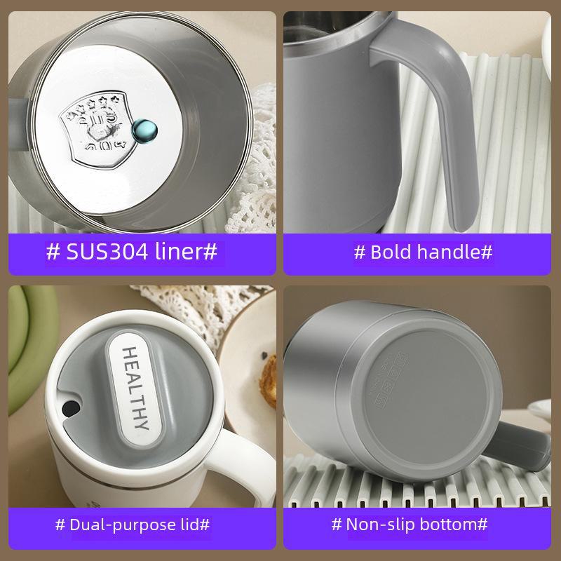 Stainless Steel Insulated Straw Cup - Large Capacity Mug for Coffee, Milk Tea & More