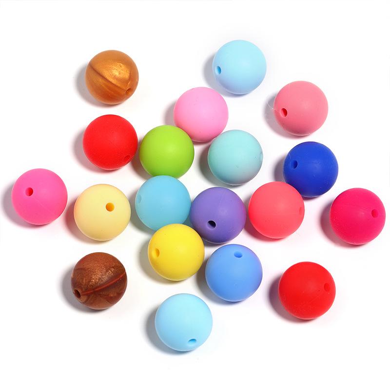 15mm Multi-color Eco-friendly Silicone Macaron Phone Chain & Keyring Jewelry DIY Kit