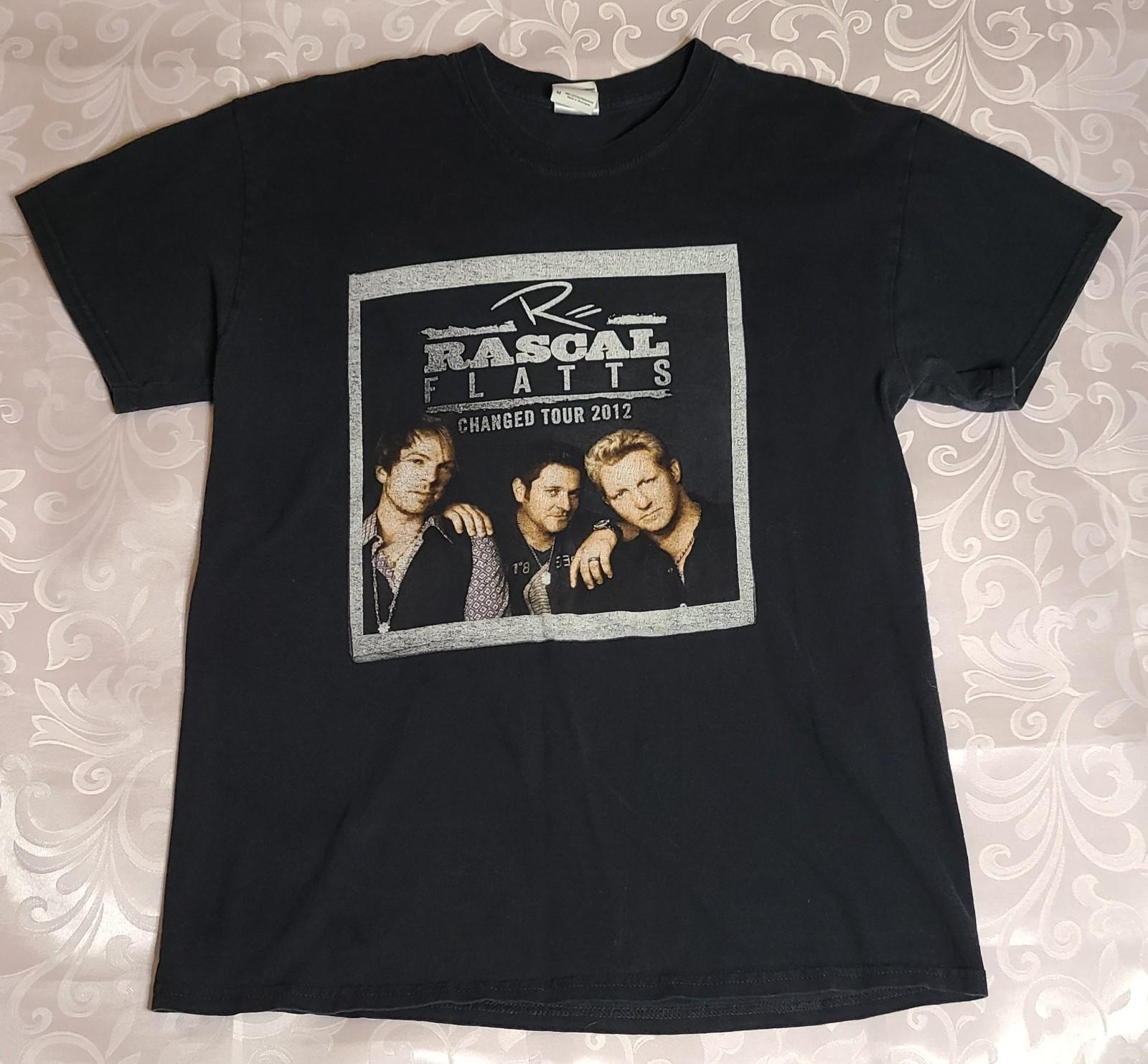 Rascal Flatts Changed Tour 2012 Concert Tshirt Men s Medium Graphic Black Unisex T-Shirt XXXXL