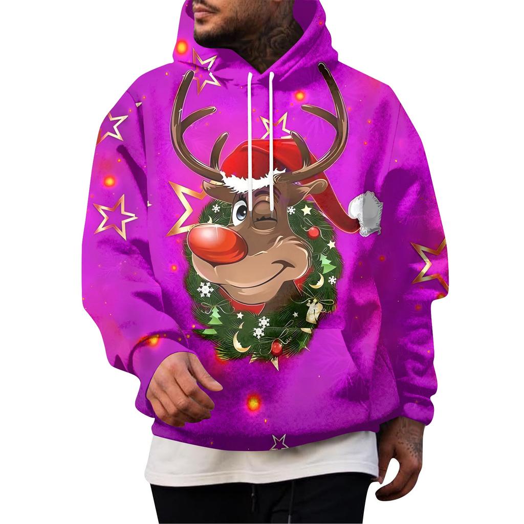 Men's Backprint Hoodie Fashion  Hooded Sweatshirt Winter Top Boys Hoodies Fashion