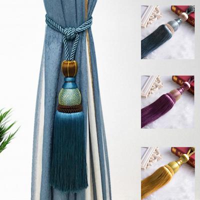 1pair Hanging Belt Ball Curtain Tassel Tieback Decoration Curtain Tie Backs Curtains Buckle Rope Home Decor Accessories