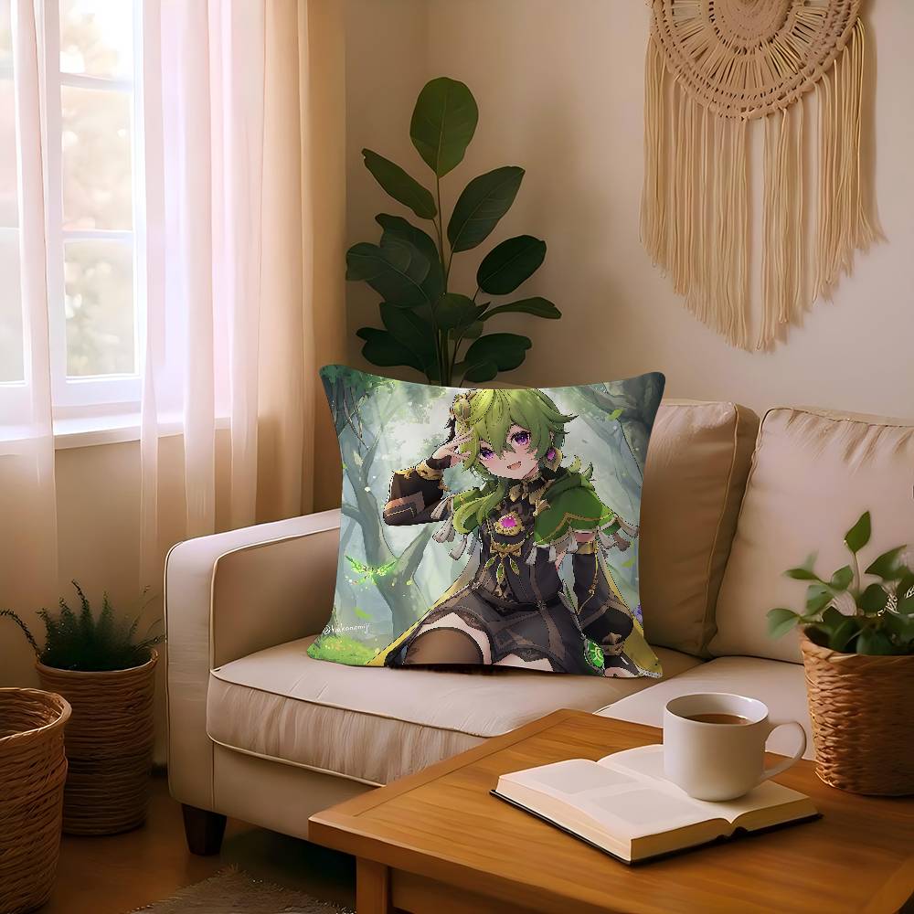 Collei Genshin Impact Cushion Cover Inches Farmhouse Decor Home Throw Pillow Covers For Couch Decorations