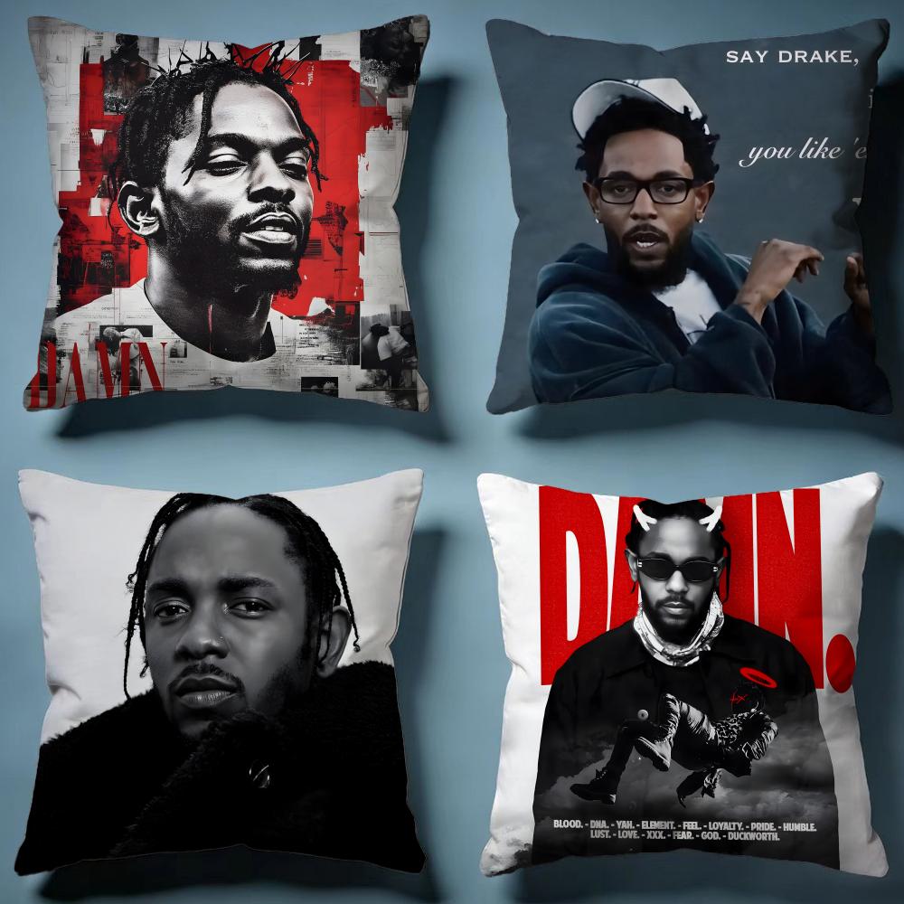 Stylish KKendrick Lamared Cushion Cover Soft Decorative Pillow Case Suitable for Bedroom Sofa Car Travel Use