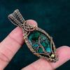 Faceted zambian emerald copper pendant handmade unique pendant copper wire wrapped jewelry original gemstone jewelry tree of life pendant