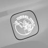 Diesel Only Skull for Car Sticker Decoration Fuel Tank Cap Roundness Outdoor Sticker External Accessories Waterproof Vinyl Decal