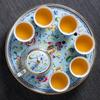Qian Yu Enamel Ceramic Tea Set with Stone Tray