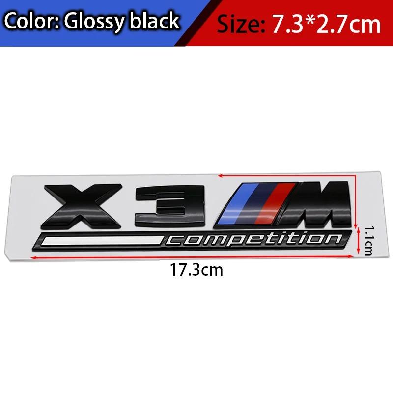 BMW Competition Series ABS Tricolor M Mark X2M X3M X4M X5M X6M X7M 7M Sticker Thunder Edition Car Trunk Badge Emblem 5-Pack fsdf08