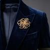 Suit Coat Jewelry Flower Brooch Oversized Flower Badge Pin Statement Lapel Pin  Formal Occasion