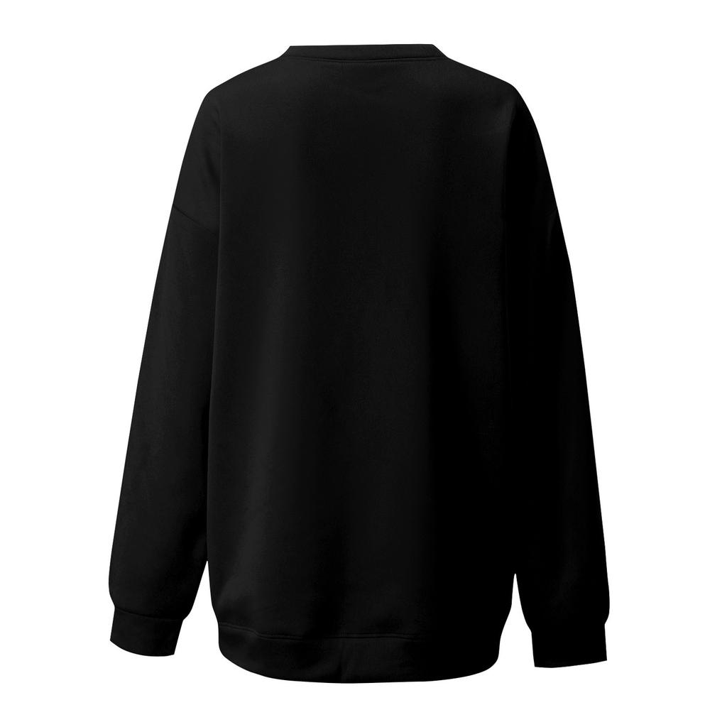 Women's Pullover Dropped Shoulder Halloween Print Sports Sweatshirt Top