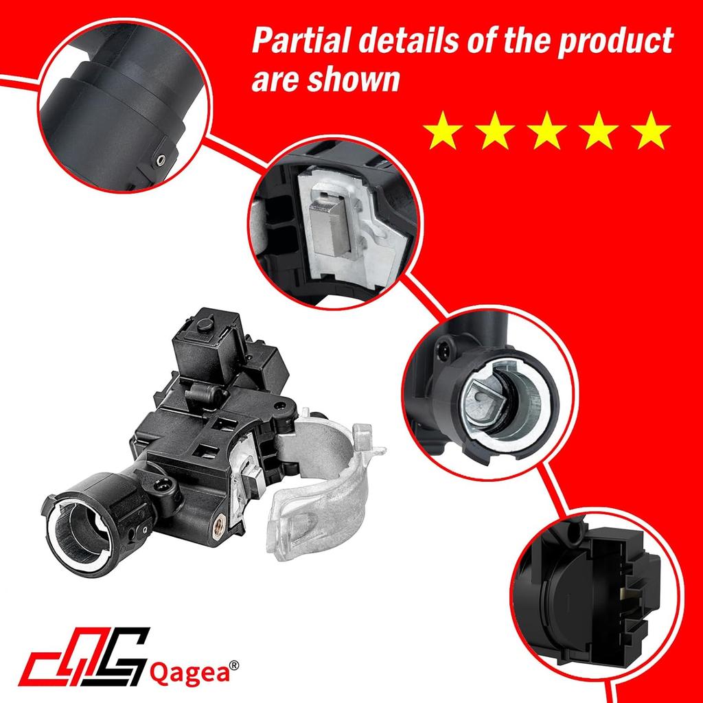 Ignition Lock Housing With Anti-Theft Bolt Replaces 989-019 9L8Z3511A 9L8Z-3511-A ZZDB66160 Fit For 2008-2012 Ford Escape, 2008-2011 Mazda Tribute,
