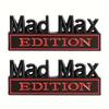 2 Piezas Emblema Pegatina Insignia Edición Mad Max Guardabarros Calcomanías Divertidas Puerta de Reemplazo para Coche Camión Vehículo Universal SUV Motocicleta
